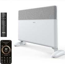 „Ballu 2000 W WLAN“ elektrinis šildytuvas – konvektorius, montuojamas ant sienos ir stovintis | 0 dB, be ventiliatoriaus, individualizuoti šildymo planai, išmanusis termostatas, energiją taupantis elektrinis radiatorius, programėlė, „Alexa“ ir nuotolinio