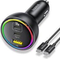 „Baseus“ 152,5 W cigarečių degiklio jungties USB-C automobilinis įkroviklis su 100 W USB-C kabeliu