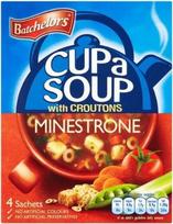 „Batchelors“ puodelis sriubos su skrudintais duonos kubeliais „Minestrone“ – 4 pakeliai po 9 x 94 g, gamintojas „Batchelors“
