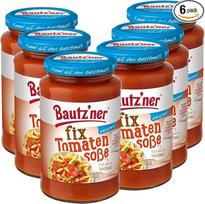 „Bautz'ner Fix“ pomidorų padažas, 6 vnt. pakuotė. 6 x 400 ml stikliniai indai, paruoštas pomidorų padažas