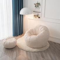 „Bean Bag Lazy Sofa“ sėdimojo maišo užvalkalas (be užpildo), skirtas poilsiui ir pramogoms, vidaus sėdimojo maišo pagalvė, žaidėjų sėdimojo maišo kėdė, smėlio spalvos, M dydis