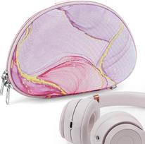 „Beats Solo3“, „Solo 3 Wireless“, „Beats Solo2“, „Solo 2 Wireless“ ant ausų dedamų ausinių kietas nešiojimo dėklas / ausinių apsauginis kelioninis maišelis su vieta laidui, detalėms, „iPod“ ir priedams (rožinis auksas)