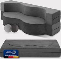 „Beautissu“ miegamoji sofa 90 x 200 cm, svečių lova, sulankstoma sofa – Sofos ir kušetės, dvivietė grindų sofa su miego funkcija – Sulankstoma miegamoji sofa, skirta svečių kambariui, vaikų kambariui - Nuimamas apvalkalas, imituojantis velvetą, „Leova“ |
