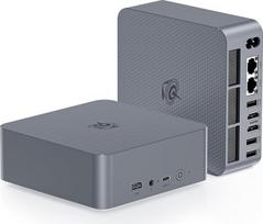 „Beelink EQR5“ mini kompiuteris, „AMD Ryzen 5 5500U“ (6C/12T) iki 4,0 GHz, mini kompiuteris su 16GB DDR4 RAM, 480GB NVMe SSD, „Windows 11 Pro“, mikro kompiuteris su 4K@60 Hz dvigubu ekranu, dviem 1000M LAN jungtimis, „Wi-Fi 6“ ir „Bluetooth 5.2“
