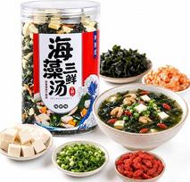 „BeguoDmai“ greitai paruošiama jūros gėrybių sriuba, 90 g | Wakame, tofu ir krevetės
