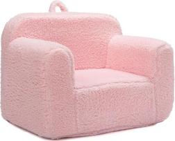 „BEJOY“ vaikų sofa, itin minkštas putų užpildytas vaikų fotelis, rožinis | Minkštas „Sherpa“ skaitymo fotelis, ergonomiška kėdė vaikams, skirta vaikų kambariui, jaukus kampelis vaikams nuo 1, 2, 3 metų