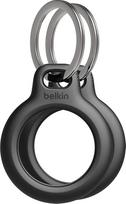 „Belkin“ „AirTag“ dėklas su raktų žiedu (saugus „AirTag“ laikiklis-apsauginis dėklas, priedas su apsauga nuo įbrėžimų), 2 vnt. rinkinys, juodos spalvos