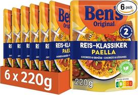 „BEN'S ORIGINAL™“ greitai paruošiamų patiekalų rinkinys – paelja – su chorizo ir daržovėmis, 6 x 220 g, 12 pakuočių