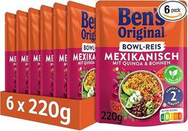 „Ben's Original Express“ meksikietiška dubenėlio patiekalas su ryžiais, kinoja ir pupelėmis, 6 vnt. po 220 g