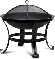 „Berdsen“ laužo dubuo „Fire Bowl“ 60 cm, lauko laužo krepšys sodui, pagamintas iš nerūdijančio plieno, padengtas juoda milteline danga