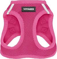 „Best Pet Supplies“ gaminama „Voyager Step-In Air“ šunų liemenė – visų oro sąlygų tinklinė liemenė su įlipimu, skirta mažiems ir vidutinio dydžio šunims, fuksijos spalvos, dydis S - Krūtinės apimtis 37–40 cm | 14,5–16 colių, atšvaitinės juostos, kvėpuojan