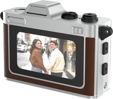 „Bestrip DC29S Mini Retro“ skaitmeninis fotoaparatas – 2K/1080P FHD raiška, 1,47 colio IPS ekranas, blykstė ir garso įrašymo funkcija, OTG, odinis cinko korpusas – kompaktiškas raktų pakabukas su fotoaparatu, skirtas kelionių fotografijai ir vlogų kūrimui