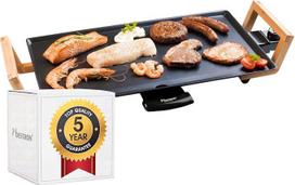 „Bestron“ elektrinis stalinis grilis, „Plancha“/„Teppanyaki“ keptuvė su nelipnia danga, kepimo malonumas iki 4 žmonių, 2000 vatų, spalva: juoda, L