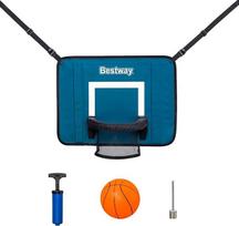 „Bestway“ krepšinio lankas „Xtreme Air“ batutams, 61 x 46 cm – batutų priedų rinkinys vaikams, tamsus krepšys su krepšinio kamuoliu ir pompa, pramogos lauke sode