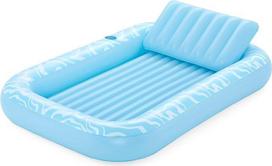 „Bestway“ pripučiama saulės gultas 203 x 137 cm – didelis baseino gultas ir vandens poilsio vieta vienam asmeniui, su pagalve ir gėrimų laikikliu, taip pat gali būti naudojamas kaip mini baseinas baseine, paplūdimyje ir sode