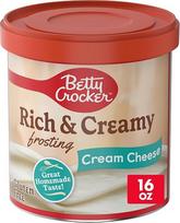 „Betty Crocker“ paruoštas glajus su grietinėlės sūriu, 16 oz, gamintojas – „Betty Crocker“