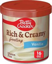 „Betty Crocker“ tirštas ir kreminis vanilinis glajus, 415 g