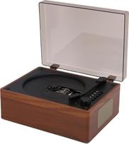 „Bewinner Vintage“ „Bluetooth 5.1“ CD grotuvas su dviem garsiakalbiais, nešiojamas retro stiliaus stereo CD, MP3 ir WMA grotuvas su USB ir AUX įvestimis bei nuotolinio valdymo pultu, belaidė garso sistema namams ir automobiliui (rudos spalvos)