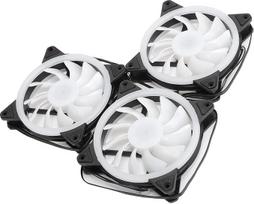 „Bewinner“ 3 vnt. 120 mm RGB kompiuterio korpuso ventiliatorius, 6 kontaktų korpuso ventiliatorius su hidrauliniu guoliu, tylus, didelio oro srauto korpuso ventiliatorius su nuotolinio valdymo pultu, didelis 4 kontaktų valdiklis