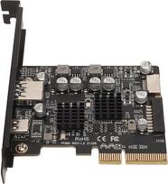 „Bewinner“ PCIe–USB 3.2 Gen 2 išplėtimo plokštė, 10Gbps PCIe USB-A ir USB-C plokštė, paauksuota „PCI Express“ USB plokštė, skirta stacionariems kompiuteriams, priekinio tipo E 19/20 kontaktų valdiklio plokštė