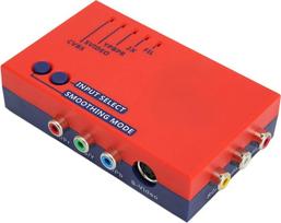 „Bewinner“ „RetroScaler2x“ AV į HDMI keitiklio adapteris, 480P retro žaidimų prijungimo prie televizoriaus adapteris, puikus garso atkūrimas, skirtas „Vic20“, „N64“, „SFC“, „MD2“, „MD1“ ir „C64“ (raudonas)