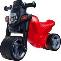 „Big Sport Bike“ raudonas vaikų balansinis dviratis su plačiomis padangomis, tvirtos konstrukcijos, su apsauga nuo staigaus pasvirimo, nuleista sėdynė, maksimali apkrova 25 kg, skirtas vaikams nuo 1,5 metų