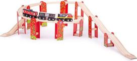 „Bigjigs Rail“ medinių aukšto lygio bėgių plėtros rinkinys – suderinamas su kitų pagrindinių gamintojų geležinkelio rinkiniais