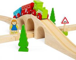 „Bigjigs Rail“ medinis traukinio rinkinys „Aštuonukė“