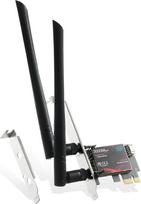 „Binardat“ „WiFi 6“ plokštė „AX3000“ – „PCIe“ belaidžio tinklo adapteris su „Intel AX200“ lustu, „Bluetooth 5.0“, dviejų dažnių juostų (2,4 GHz / 5 GHz) OFDMA ir MU-MIMO technologijomis, skirtas „Windows 10“ / „Windows 11“