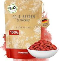 „bioKontor“ ekologiškos goji uogos, 1 kg – džiovintos goji uogos – daug ląstelienos