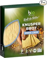 „biozentrale“ traškūs duonos vafliai su žirniais ir lęšiais, 7 x 100 g (7 vnt. pakuotė), ekologiški traškūs duonos vafliai, veganiški ir be glitimo, traški ir lengva alternatyva kukurūziniams vafliams, ryžių vafliams ir traškiai duonai