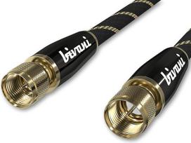 „bivani“ SAT antenos kabelis, 10 m, aukščiausios kokybės, su F jungtimi, koaksialinis kabelis, palydovinė televizija, radijas, DVB-T, DVB-T2, DVB-C, DVB-S, DVB-S2, „Full HD“, „UltraHD“, „UHD“, HDTV, „TV Elite“ serija, 10 m