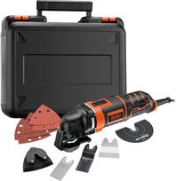 „Black+Decker“ MT300KA daugiafunkcinis įrenginys pjovimui, šlifavimui, nuėmimui, grandymui / su adapteriu, skirtu kitų gamintojų universaliems priedams, ir gausiu priedų rinkiniu / priedų keitimas vienu mygtuko paspaudimu, MT300KA-QS