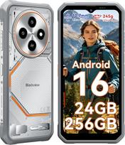 „Blackview“ lauko mobilusis telefonas be sutarties su „Android 16“, 245 g / 10,7 mm storio ypač plonas lauko išmanusis telefonas, 24GB + 256GB / 2 TB statybvietės mobilusis telefonas, 6,56 colių 90 Hz ekranas, IP69K / OTG / NFC / „Wi-Fi 5“