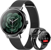 „Blackview“ moteriškas išmanusis laikrodis, 1,26 colio skersmens apvalus sportinis laikrodis su širdies ritmo matuokliu, miego stebėjimo funkcija, SpO2 matuokliu, žingsniamačiu ir aktyvumo sekikliu, IP67 apsaugos klasės laikrodis, skirtas sportui, darbui