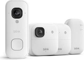 „Blink Outdoor Camera 2K+“ (naujausios kartos) + „Blink Video Doorbell 2K+“ (laidinis, naujausios kartos) – į komplektą įeina sinchronizavimo bazinis modulis su 2K vaizdo skiriamąja geba – 2 kamerų sistema, balta