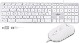 „Bluestork“ – „Pack Mac“ klaviatūros ir pelės rinkinys su USB-C/USB-A jungtimis, QWERTY IT