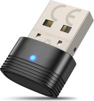 „Bluetooth 5.0“ USB adapteris, „Bluetooth“ USB raktas, „Bluetooth“ imtuvas ir siųstuvas, skirtas stacionariems kompiuteriams, nešiojamiesiems kompiuteriams, spausdintuvams, ausinėms, garsiakalbiams; suderinamas su „Windows 7/8.1/10“, „Linux“