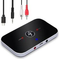 „Bluetooth“ adapteris 5.0, „Ozvavzk“ „Bluetooth“ imtuvas-siųstuvas „2 į 1“ garso adapteris su AUX, 3,5 mm, RCA jungtimis, aukštos raiškos ir mažos vėlavimo trukmės funkcijomis, skirtas televizoriui, kompiuteriui, ausinėms, Hi-Fi garsiakalbiams ir radijui