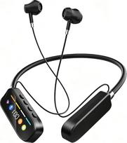 „Bluetooth“ ausinės su ausies vidaus stebėjimo funkcija, sportinės ausinės su kaklo lankeliu
