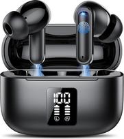 „Bluetooth“ ausinės – belaidės „Bluetooth 6.0“ su 40 dB ANC triukšmo slopinimu, į ausį įdedamos ausinės su 4 ANC mikrofonais, į ausį įdedamos „Hi-Fi“ stereo ausinės, gilūs bosai, 40 valandų veikimo laikas su LED ekranu, IP7 atsparumas vandeniui