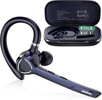 „Bluetooth“ ausinės, belaidis „V5.4“ laisvų rankų telefonas su „CVC 8.0“ ir „ENC“ dvigubu mikrofonu, „Bluetooth“ ausinės su 90 val. grojimo trukme, mikrofono išjungimo funkcija, galimybė prijungti du įrenginius – tinka biurui, verslui ir vairavimui – „A-B