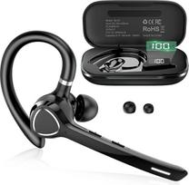„Bluetooth“ ausinės, „V5.4“ belaidis „hands-free“ telefonas su „CVC 8.0“ ir „ENC“ dvigubu mikrofonu, „Bluetooth“ ausinės su 90 val. grojimo trukme, mikrofono išjungimo funkcija, galimybė prijungti du įrenginius – tinka biurui, verslui ir vairavimui, juodo