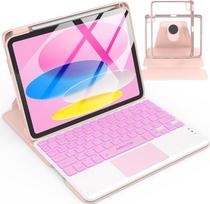 „Bluetooth“ klaviatūra „iPad“ įrenginiams, belaidė klaviatūra su apšvietimu, skirta planšetiniams kompiuteriams, „Android“, „iOS“ ir „Windows“ sistemoms, įkraunama, nešiojama, QWERTY klaviatūra, ispanų QWERTY klaviatūra, skirta