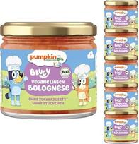 „Bluey“ ekologiškos lęšiai su boloñese padažu, 6 vnt. Makaronų padažas vaikams, veganiškas, su moliūgais