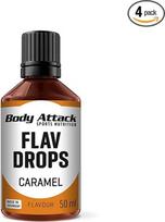 „Body Attack Flav-Drops“, maisto aromatizatoriai, be cukraus, be kalorijų, veganiški | Veganiški, skirti košėms, javainiams ir pan. saldinti, labai koncentruoti aromatai, be aspartamo, be cukraus ir riebalų, 0 kalorijų