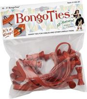 „BongoTies“ raudonos spalvos „Bongo Ties“ A5-01-R, 10 vnt. pakuotė, patogios kabelinės juostelės, skirtos kabeliams ir kitiems neįprastiems daiktams