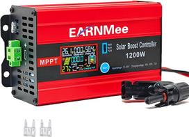 „Boost MPPT“ saulės energijos reguliatorius 72 V/60 V/48 V, 1200 W saulės energijos reguliatorius su HD LCD ekranu, tinkamas LiFePO4, ličio ir švino-rūgšties akumuliatoriams, skirtas kemperiams, saulės energijos sistemoms ir golfo vežimėliams, su pažangia