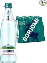 „BORJOMI“ natūralus mineralinis vanduo su anglies dioksidu, 12 vnt. pakuotė, 12 stiklinių butelių po 500 ml