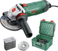 „Bosch Home and Garden“ kampinis šlifuoklis PWS 850–125 (850 W, disko skersmuo: 125 mm, „SystemBox“ dėžutėje, dydis M), žalias